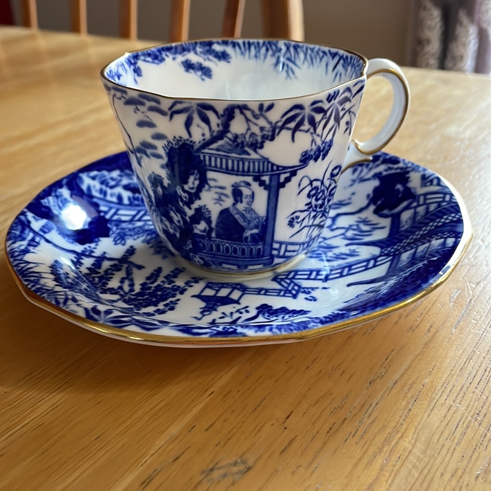 Royal Crown Derby - Blue Mikado Demitasse cup & saucer